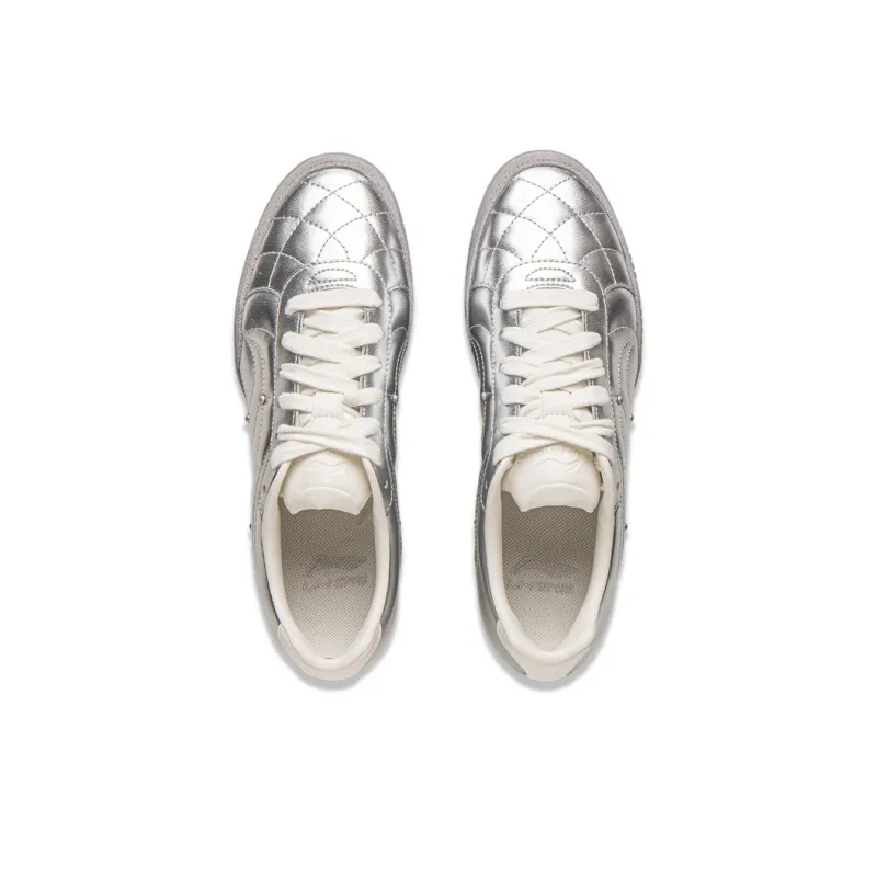 LiNing Shock Absorbers With Slip Resistant And Abrasion Resistant Properties Low Top Casual Shoes Unisex Silver-4
