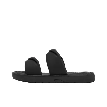 DAPHNE Rubber Sole Leather Patchwork Quiet Slide Slippers Women's
