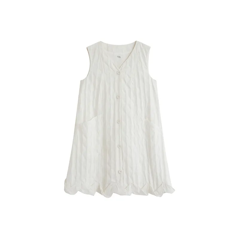 Inman Sleeveless Dresses Women's Cloud White-0