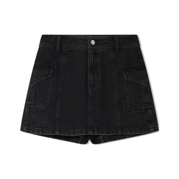 COVERINS Denim Shorts Women's Dark Gray