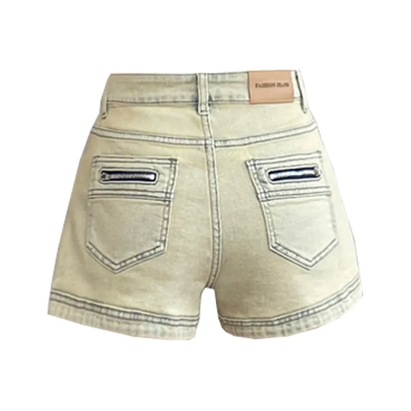 Concubine Zhu Denim Shorts Women's Black-3
