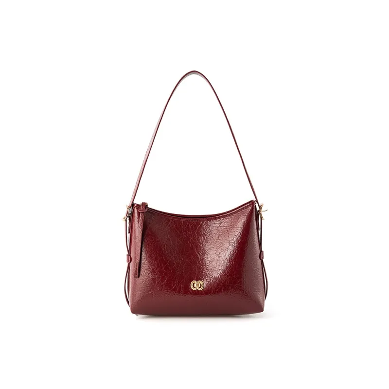 Vigno Synthetic Leather One Shoulder Bag Women's Red-0