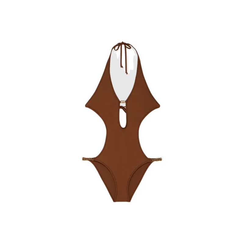 GUCCI One-piece Swimsuit Women's Brown-0