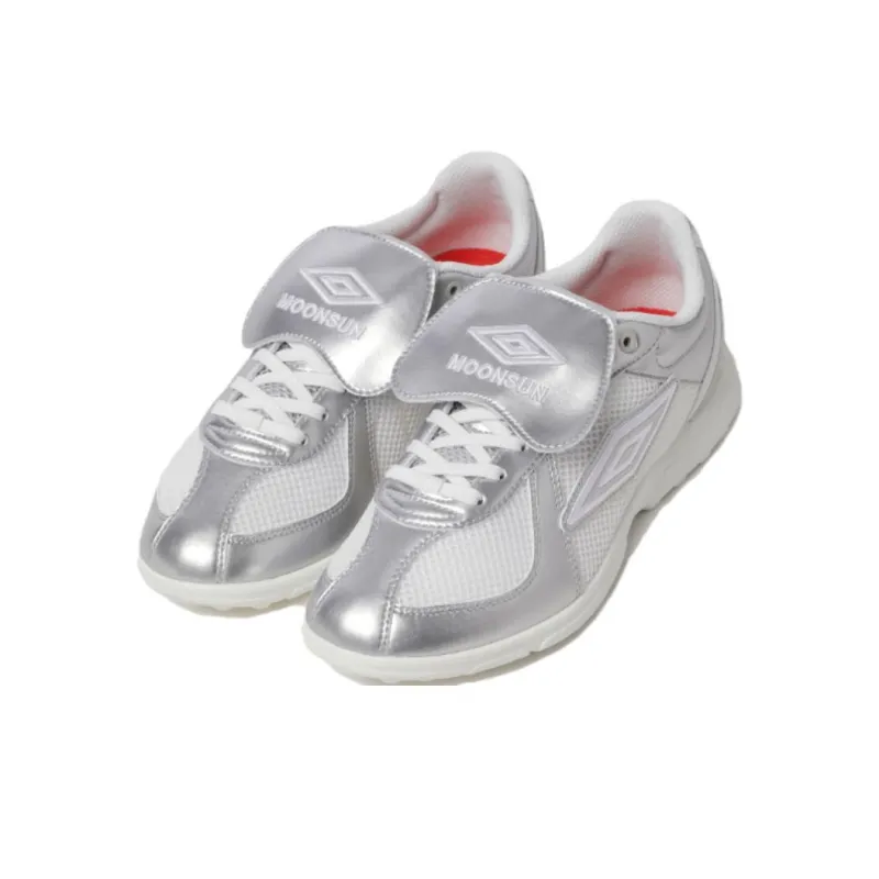 MoonsuN x Umbro Abrasion Resistant Slip Resistant Low Top Casual Shoes Unisex White Silver-1