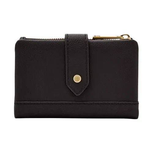 FOSSIL Leather Wallet Women's Black