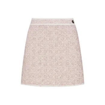 DIOR SS25 Casual Short Skirts Women's Peach Blossom Pink