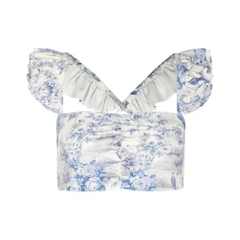 Selkie Collection SS24 Bikini Women's Cannes Forest Hundred Birds Playing Print