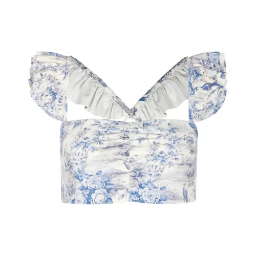 Selkie Collection SS24 Bikini Women's Cannes Forest Hundred Birds Playing Print