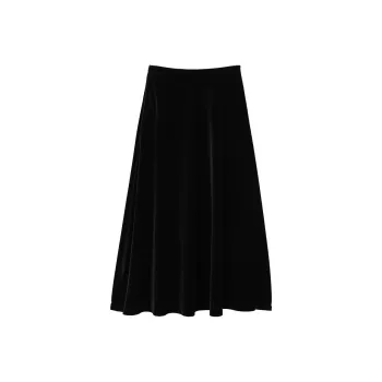 XIANGYING Casual Long Skirts Women's Black