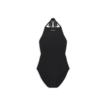 Balenciaga Strappy One Piece Swimsuit 'Black'