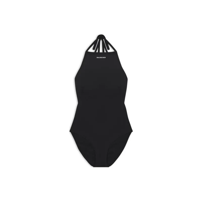 Balenciaga Strappy One Piece Swimsuit 'Black'-0