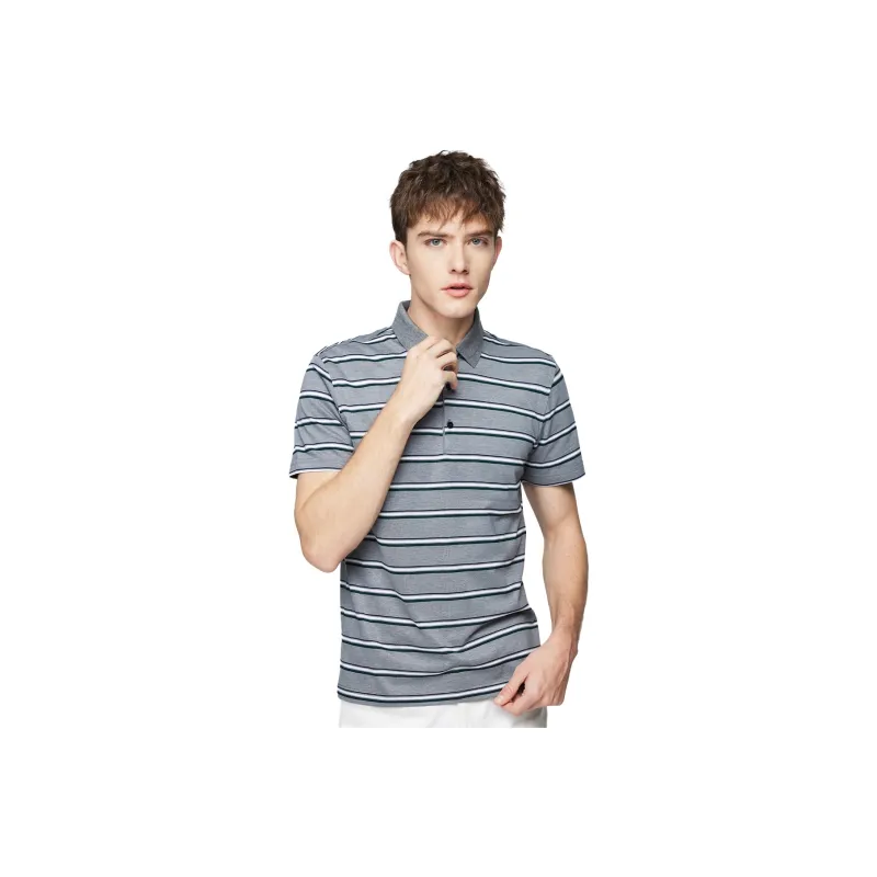 Red bean Polo Shirts Men Gray-0