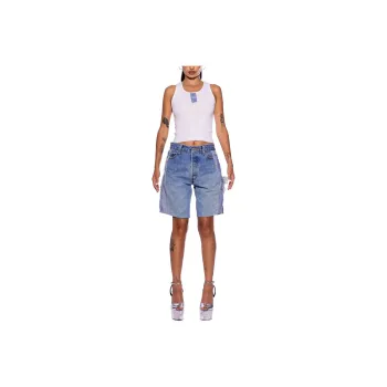 SAMI MIRO VINTAGE PORTERHOUSE LONG SHORT IN DENIM Denim Shorts Women's Vintage Blue