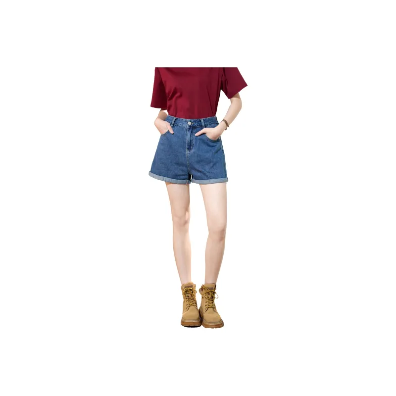 SMEN Denim Shorts Women's Blue-0