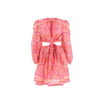 Zimmermann Long Sleeved Dresses Women's Pink Purple