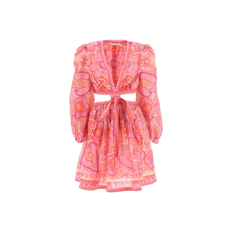 Zimmermann Long Sleeved Dresses Women's Pink Purple-0