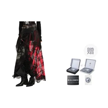 BE ALL KABUTO Casual Long Skirts Women's Black Red