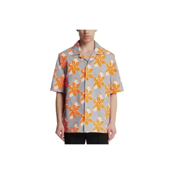 GUCCI Shirts Men Gray Orange