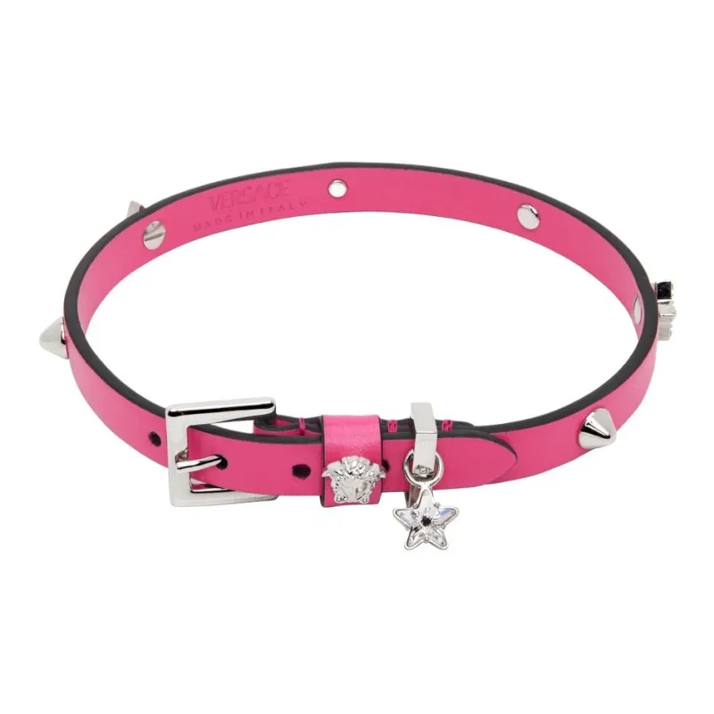 FANSIZHE Leather Necklaces Unisex Pink-0
