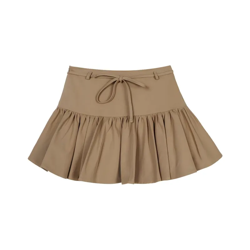 XINBANGBANG Casual Short Skirts Women's Khaki-0