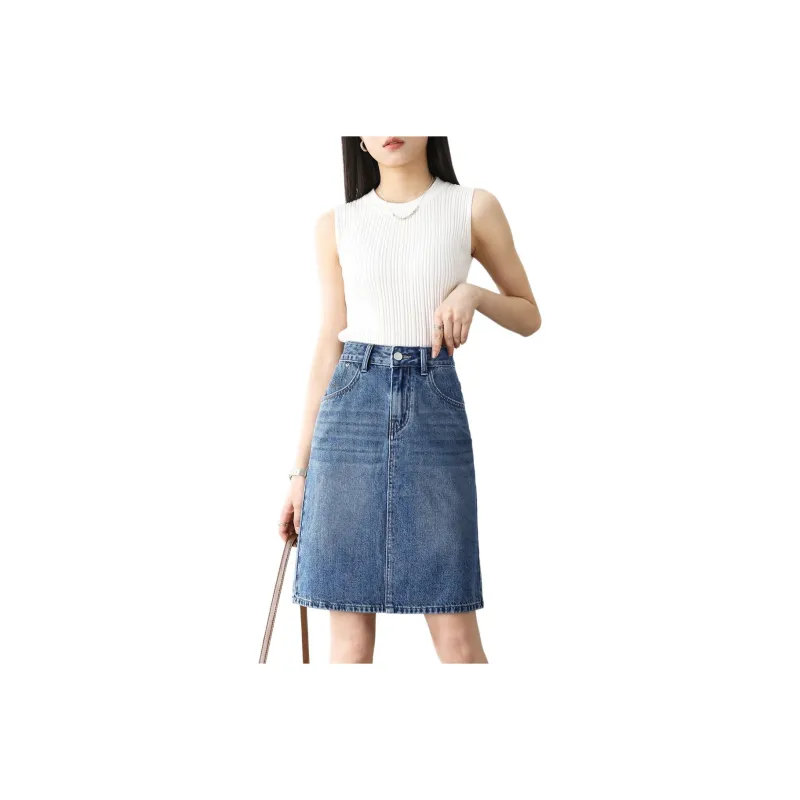 HIPPIEMISS Denim Short Skirts Women's Light Blue-7