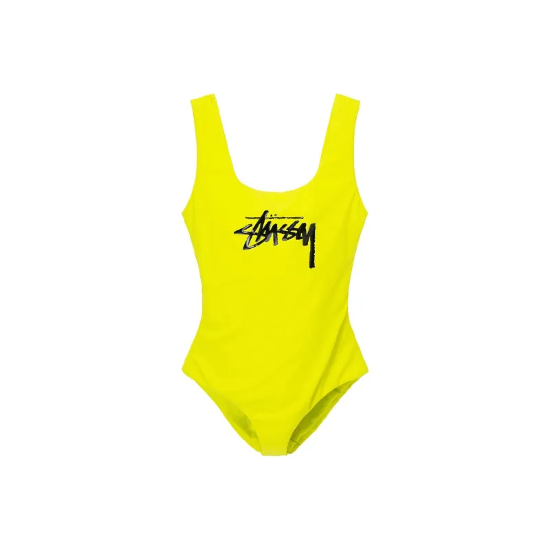Stussy Surf Stock One Piece Swimsuit Black-5