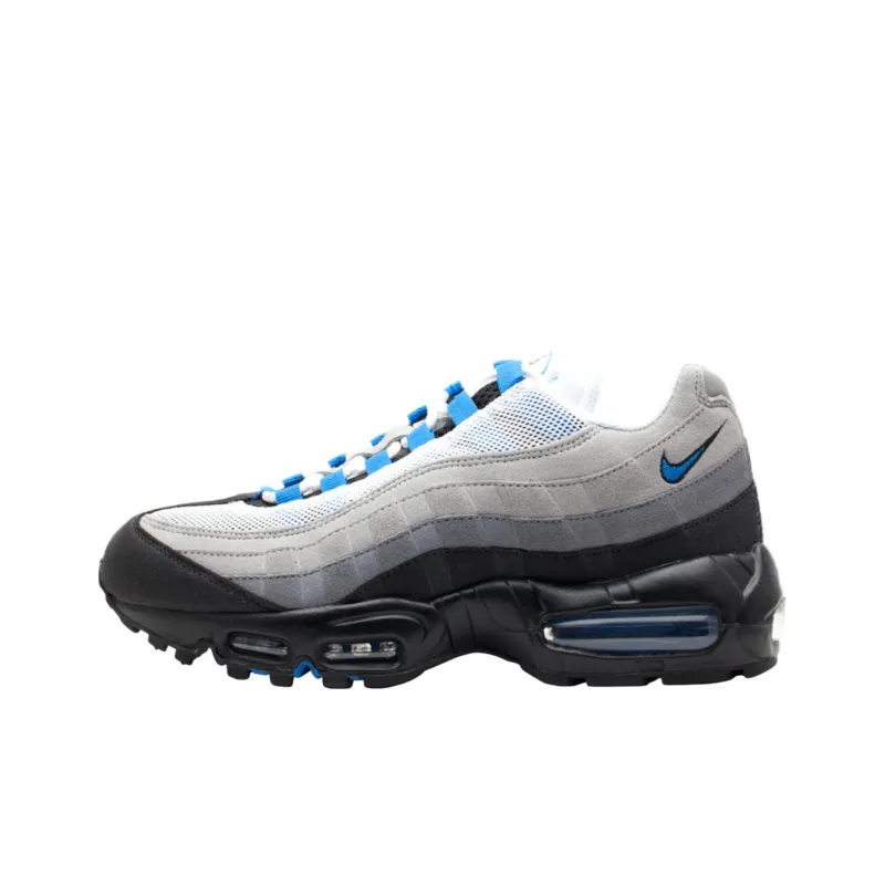 Nike Air Max 95 Anti Slip Wear Resistant Low Top Casual Running Shoes Men's Gray Black Blue-0