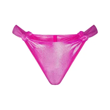 SKIMS LIQUID SHINE SWIM KNOTTED CHEEKY TANGA BOTTOM Swimming Shorts Women's Lollipop/Popstick