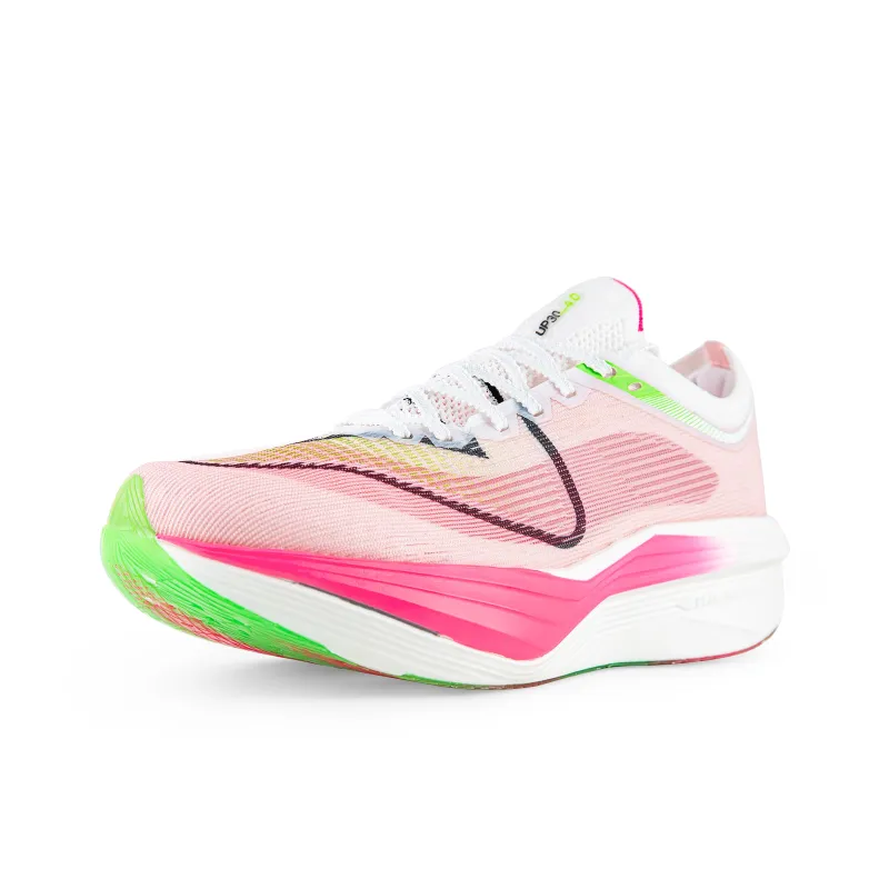 PEAK UP30 4.0 Running Shoes Unisex Low Top Neon Pink Red White-2