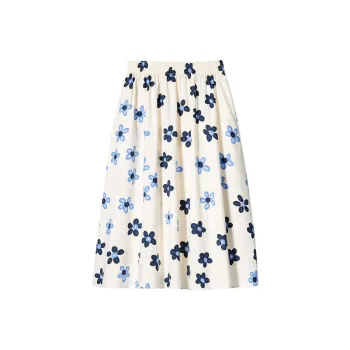 UNIQLO x Marimekko Casual Long Skirt Women's Ecru