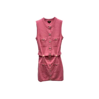 CHANEL 22S Sleeveless Dress Women's Pink