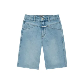 MARITHE FRANCOIS GIRBAUD SS24 Denim Shorts Women's Light Blue