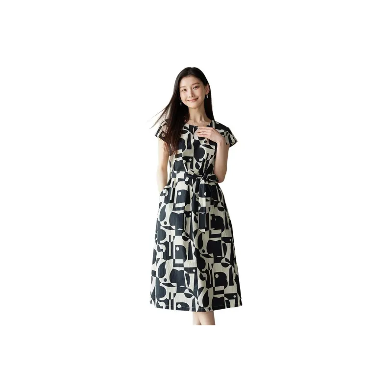 Yi Mengyuan Short Sleeved Dress Women's-0