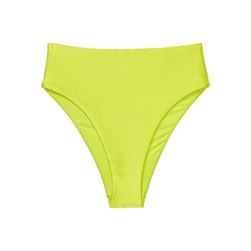 Victoria's Secret PINK HIGH-WAIST CHEEKY BIKINI BOTTOM / Limelight Swimming Shorts Women's Yellow