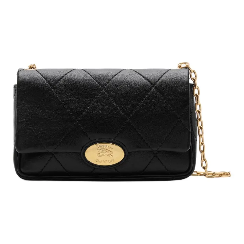 Burberry Calfskin Shoulder Bag Women's Black-0