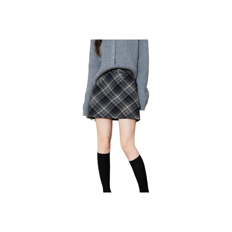 Tonlion Casual Short Skirts Women's Gothic Blue-0