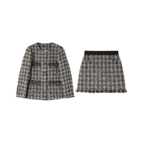 SHUXI Skirt Set Women's Curtain Withered Rose