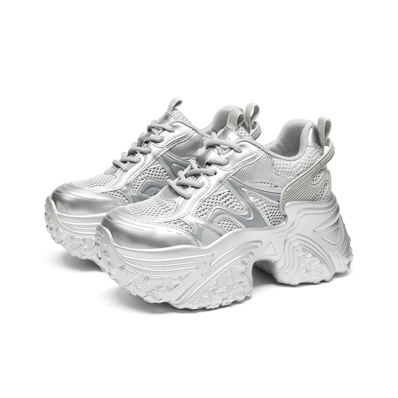 ZHR Baby's Breath Abrasion Resistant Breathable Low Top Chunky Sneakers Women's-1