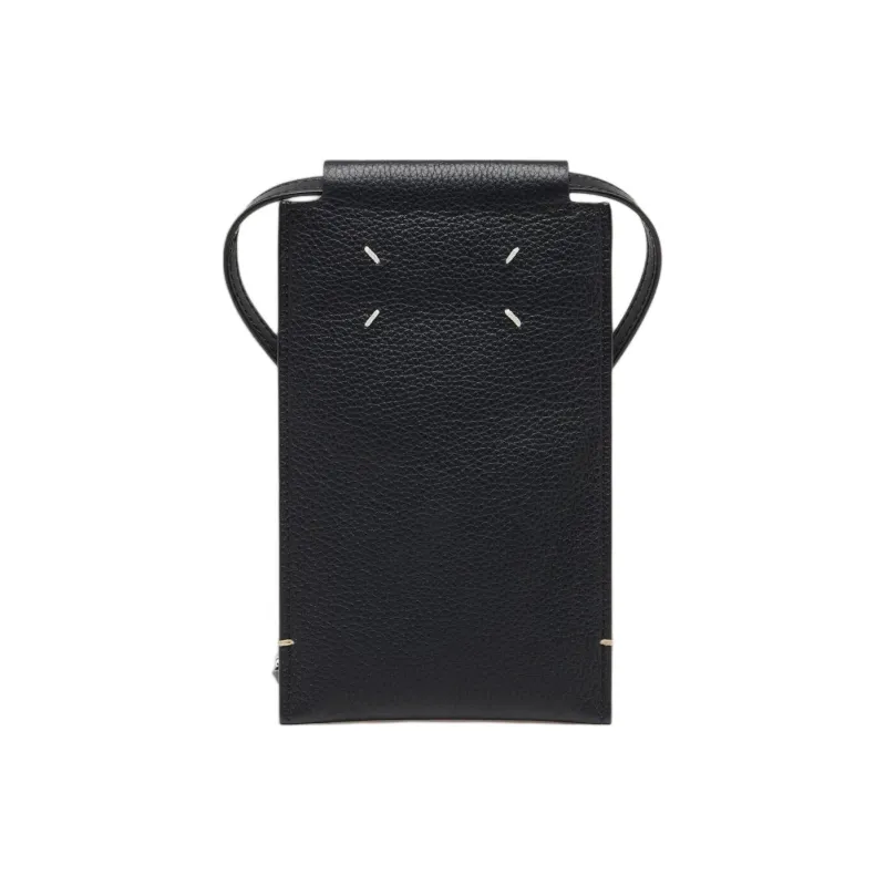 Maison Margiela Cow Leather Cell Phone Pouch Unisex Black-1