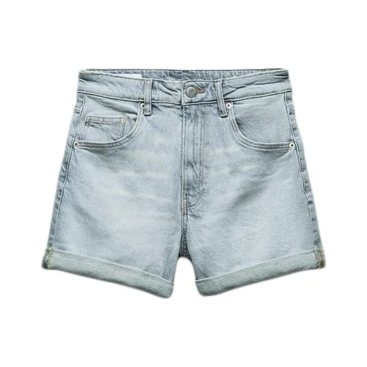 ZARA Denim Shorts Women's Light Blue-0