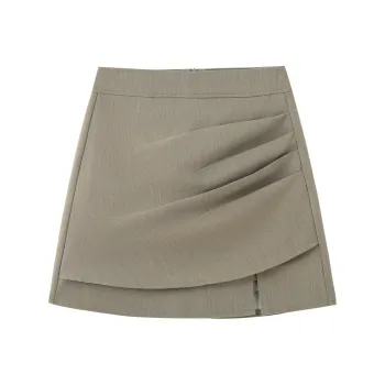 0571 Family Casual Short Skirts Women's Khaki