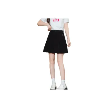 Tonlion Casual Short Skirts Women's Black