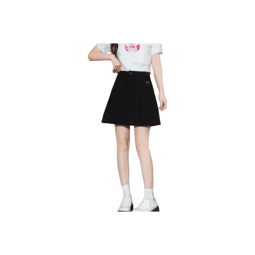 Tonlion Casual Short Skirts Women's Black