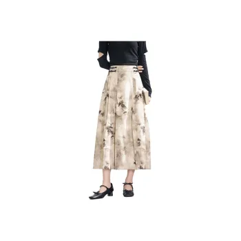 MISHOW Casual Long Skirt Women's Ink Black