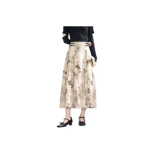 MISHOW Casual Long Skirt Women's Ink Black
