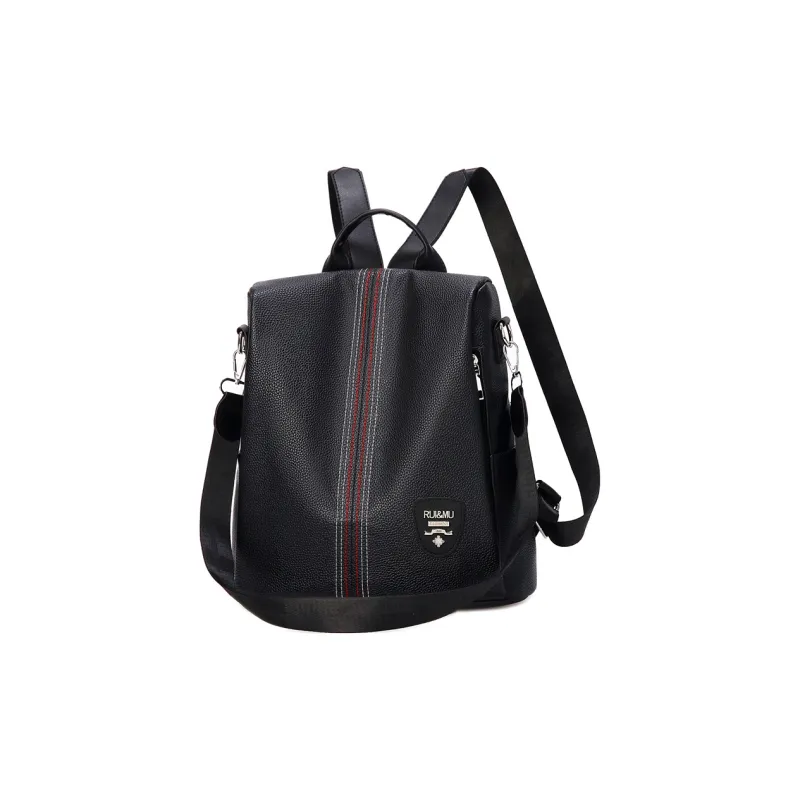 H YXIANG Oxford Travel Backpack Unisex White/Black-2