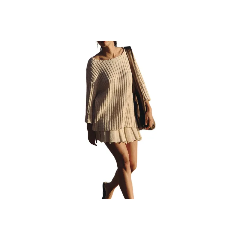FREE PEOPLE Kenzie Sweater Set Skirt Set Women's Natural/Natural-0