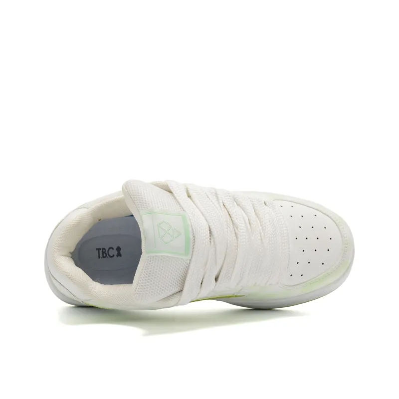 Teddy Bear Collection Skateboard Shoes Unisex Low Top White/Green-4