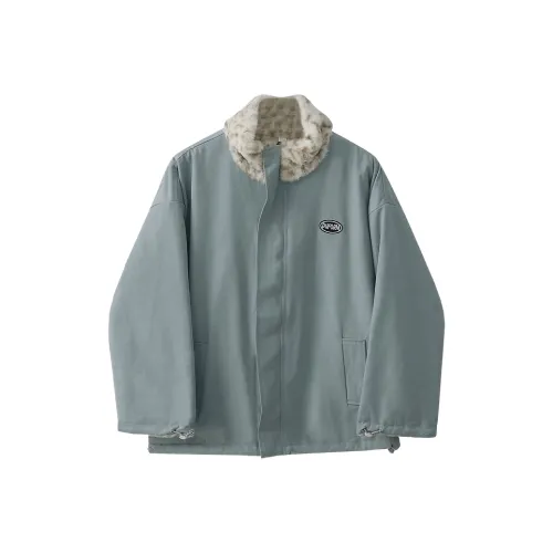 FUSHENG Puffer Jackets Women's Leopard Print Reversible