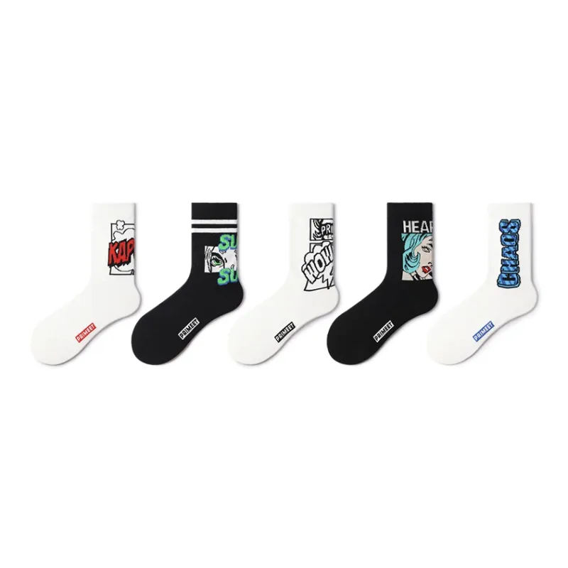 Primeet Mid Calf Socks Men's 5 Pack-22